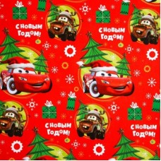 Бумага упаковочная глянцевая "Машинки", 70*100 см